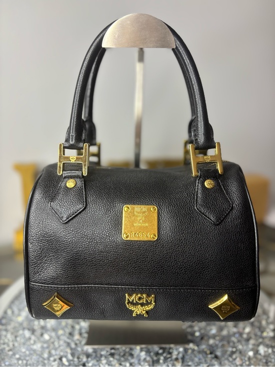 MCM Handbags - MCM leather Boston bag EUC
